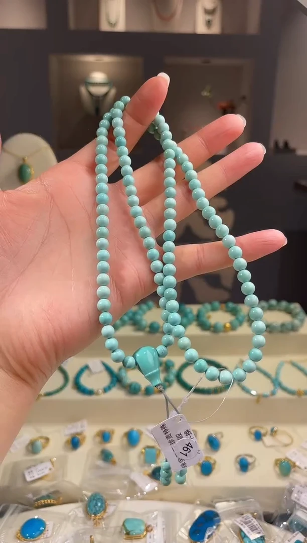 未镶嵌绿松石项链1