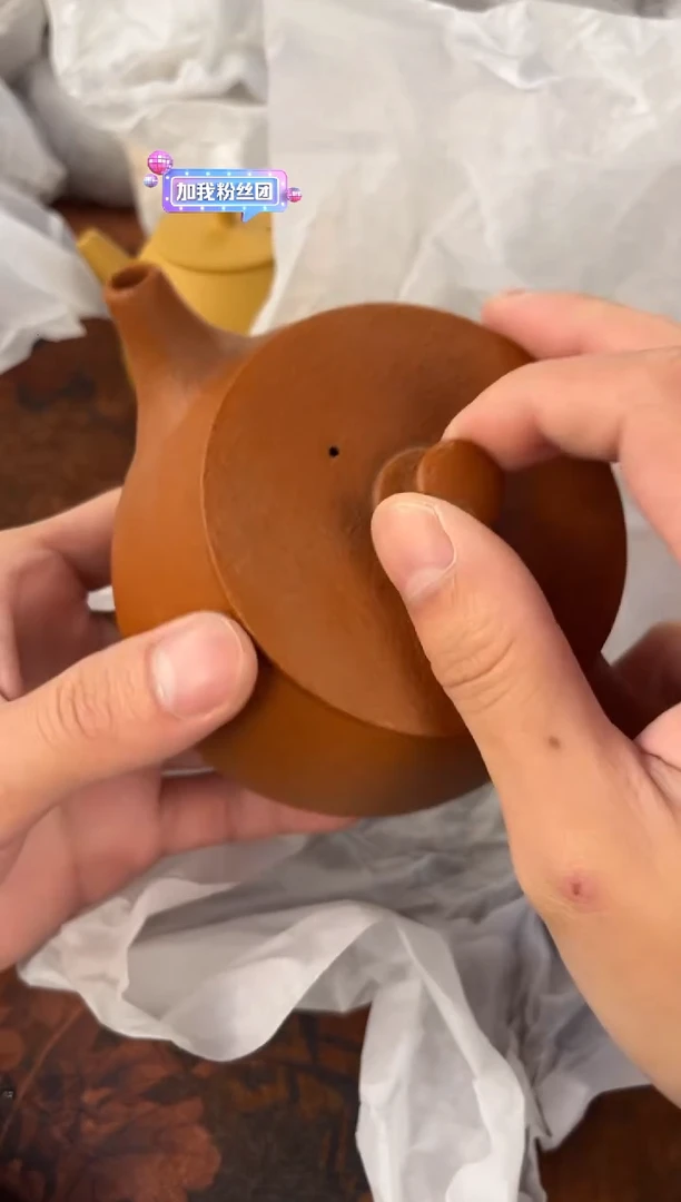 茶杯紫砂-橘皮汉瓦