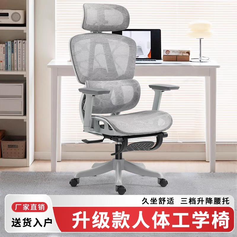 【送货到家-独立腰枕】新款人体工学椅镂空家用电脑椅办公电竞椅