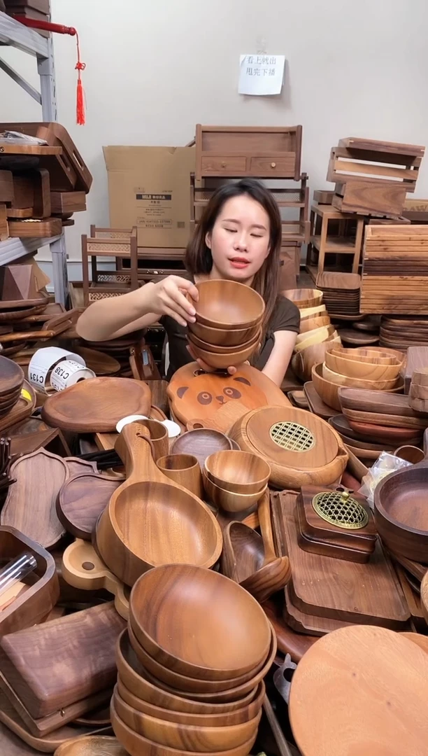 木  南美胡桃木碗16*7cm   A