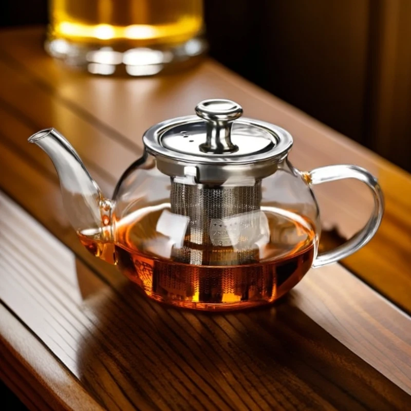 高硼硅玻璃茶壶家用泡茶壶煮茶壶养生花茶壶耐热耐高温大容量茶具