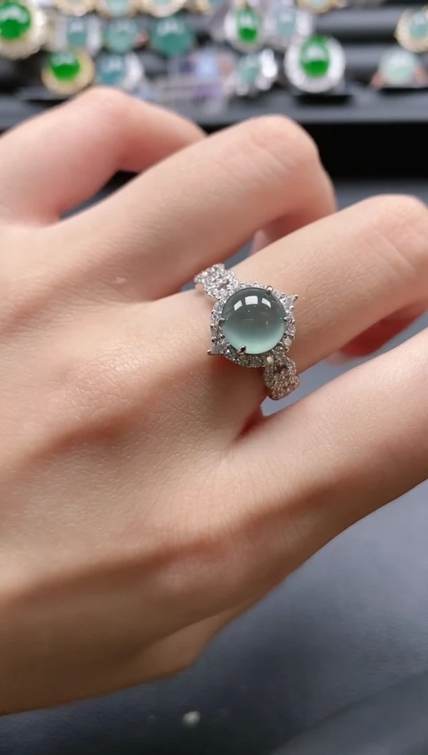 【闪购商品】翡翠戒指银S925镶嵌51111-20