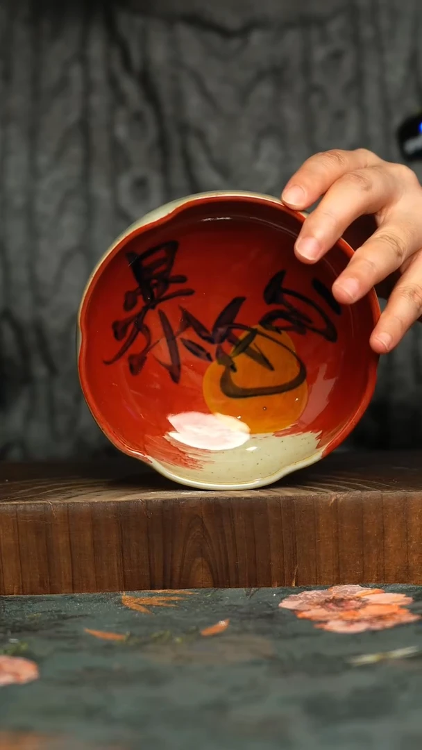 杯釉下彩手工手绘同款陶器