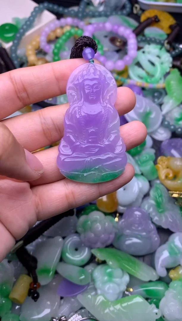 颈饰未镶嵌翡翠缅甸翡翠吊坠