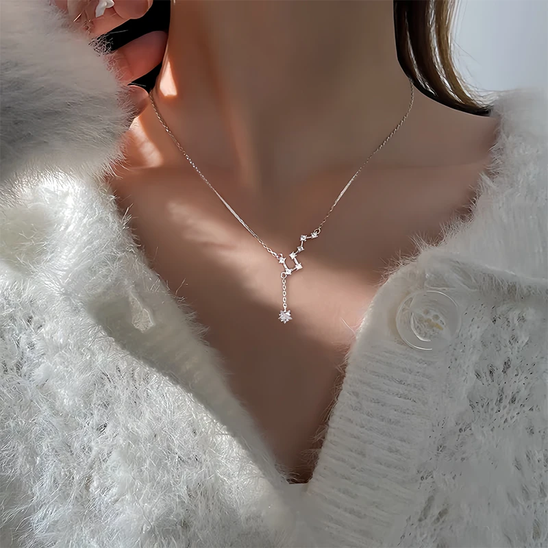 坠链均足银 足银999北斗七星项链女款2025年新款爆款情人节送女友