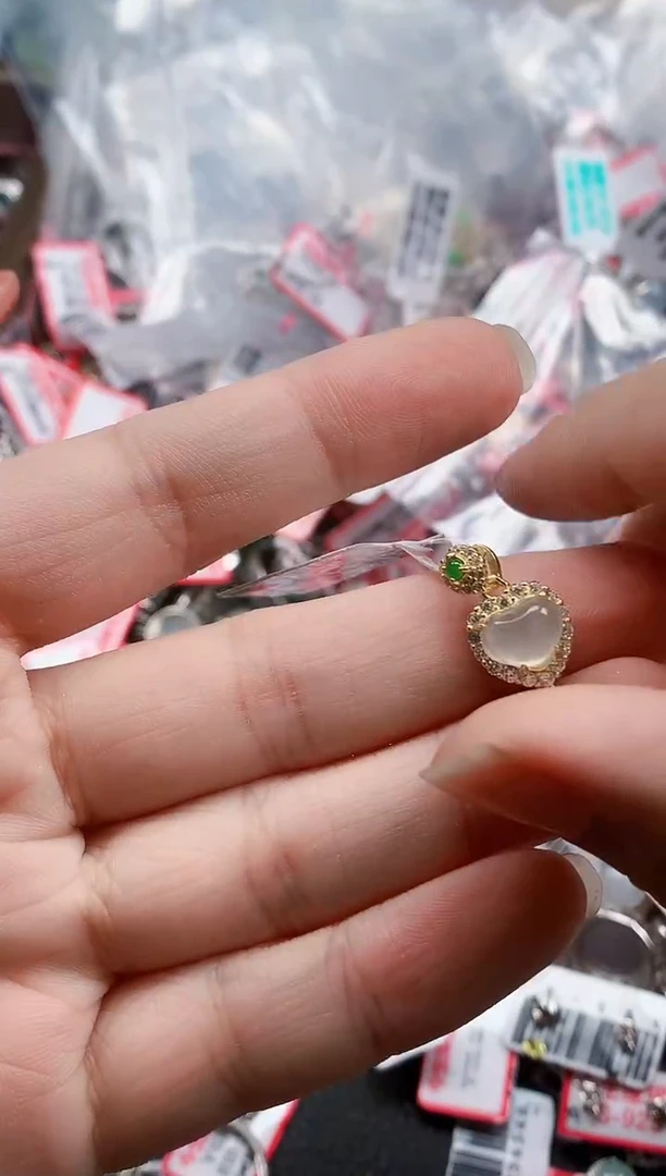 银S925镶嵌戒指翡翠天然A货缅甸翡翠