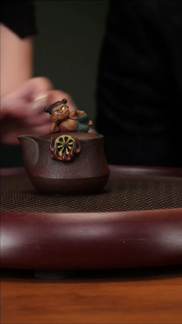 茶壶紫砂4-52GSB风火轮哪吒老青段