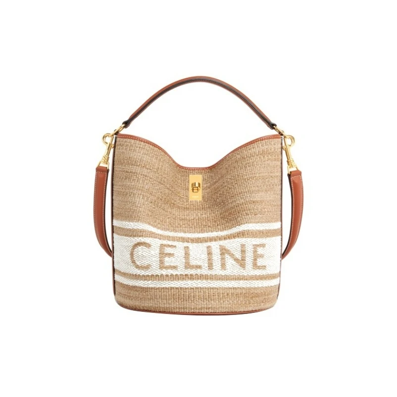 99新 Celine/思琳 拼皮水桶包