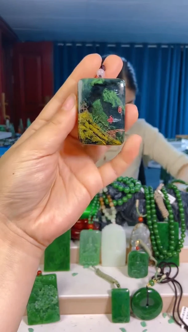 和田玉未镶嵌挂件1