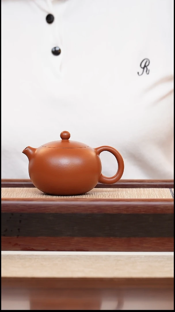 朱泥贵妃西施孔老师180cc宜兴紫砂壶