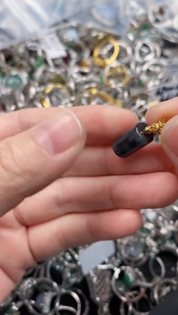 银S925镶嵌戒指翡翠555             11