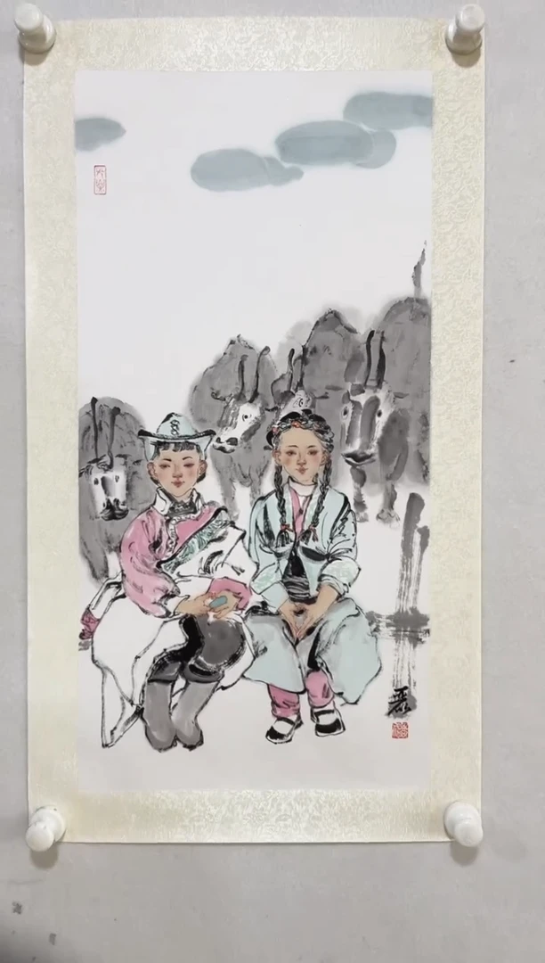 国画Y-高老师绘画作品-2平尺（带荣宝斋宁波证书）