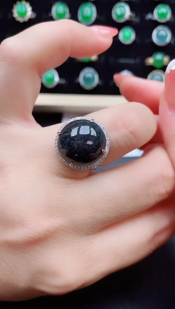 【闪购商品】翡翠戒指银S925镶嵌565656