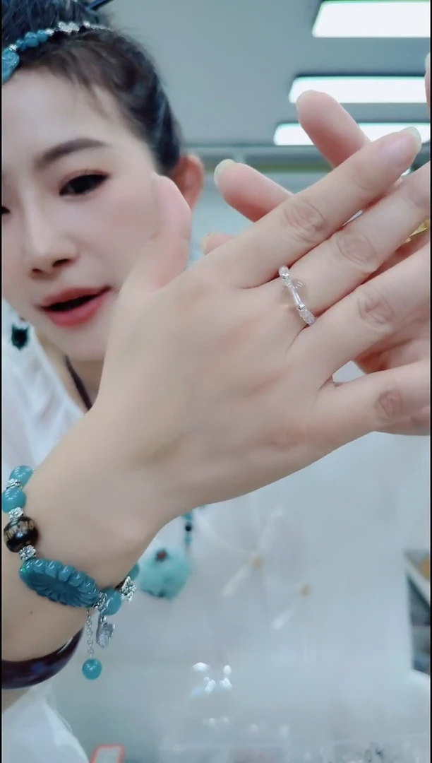 水晶戒指合金0166水晶戒指