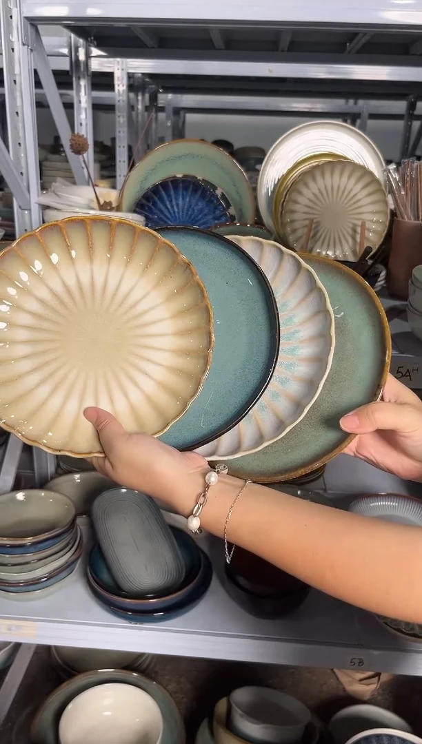 陶瓷外贸尾货瑕疵满20包邮X4 小盘组合