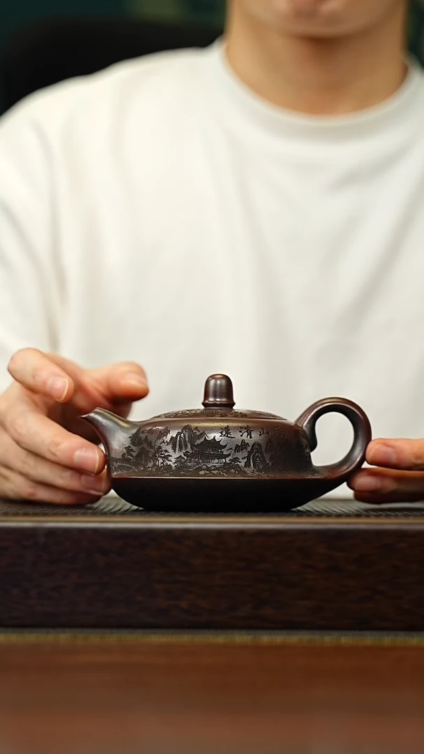 茶壶紫砂宜兴原矿 手工 紫砂壶容量200CC
