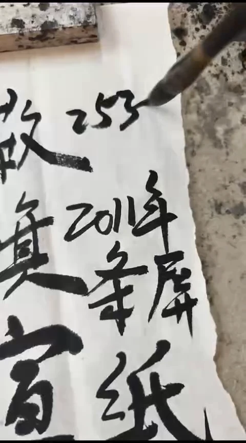 2011四尺条屏25张书法全手工老生宣