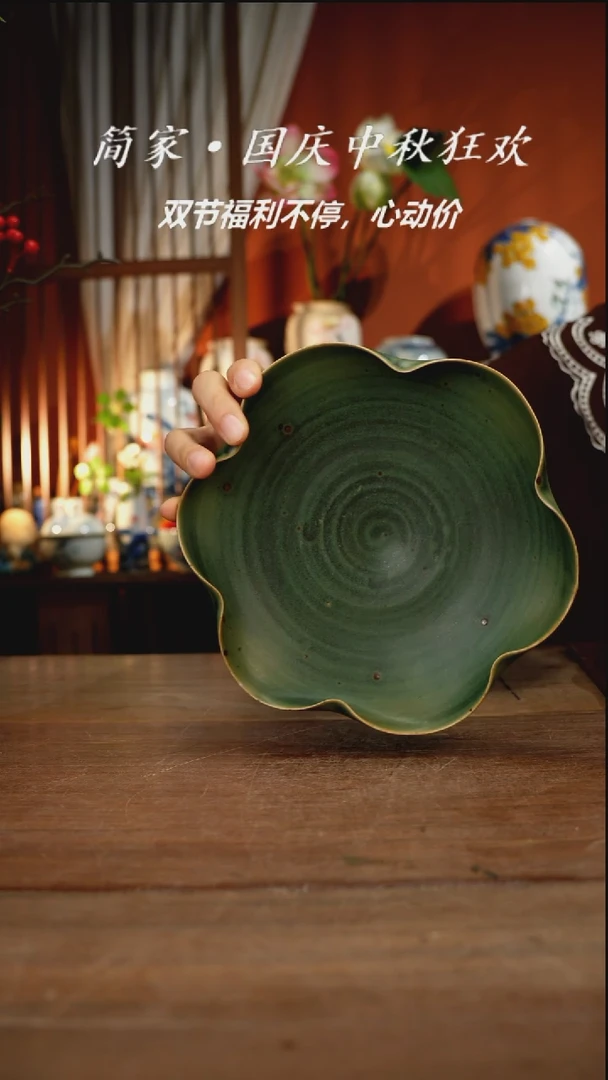 瓷片【简家甄选】景德镇设计师釉下手绘陶瓷