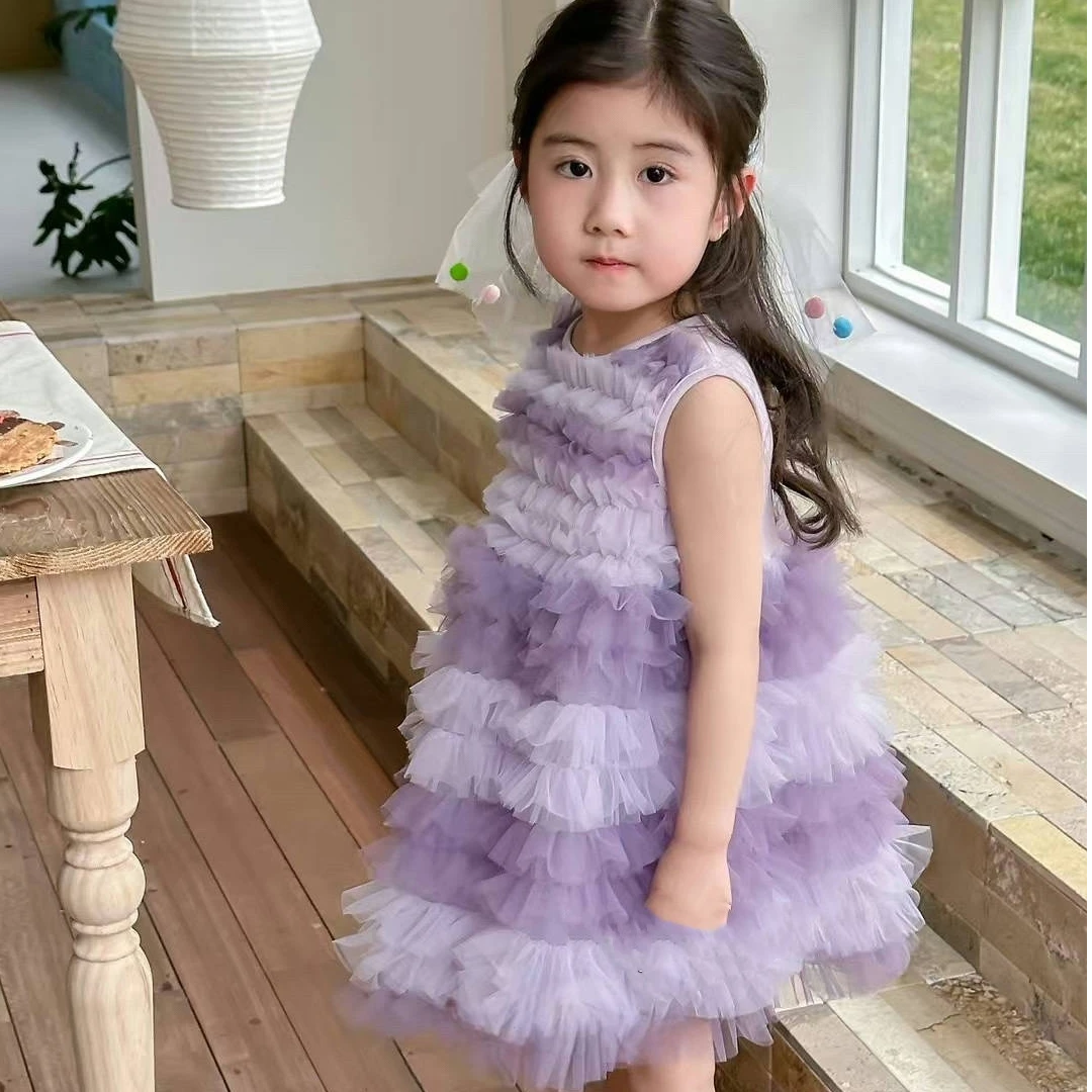 蛋糕公主裙极简风千金风森系女连衣裙公主裙纱裙吊带蓬蓬纱洋气