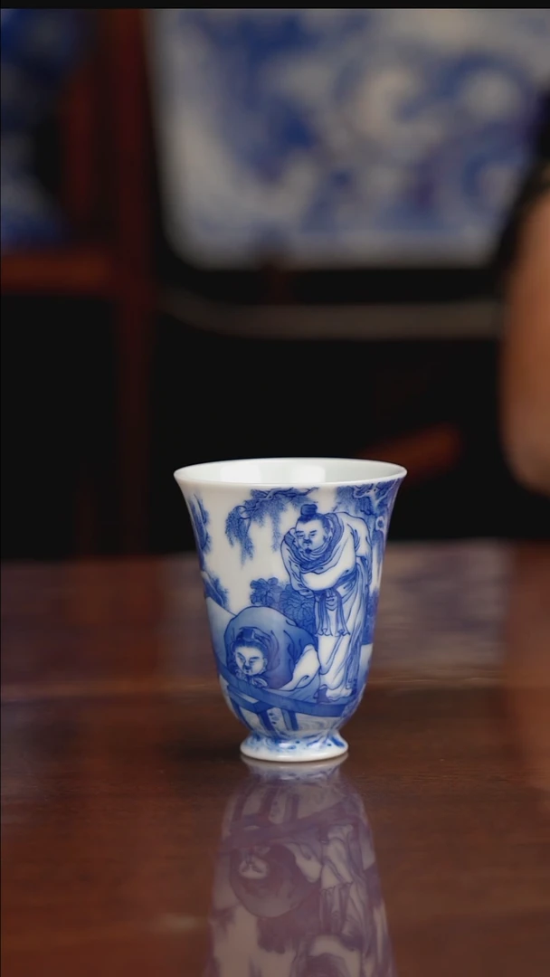 晓竹窑青花高端茶具