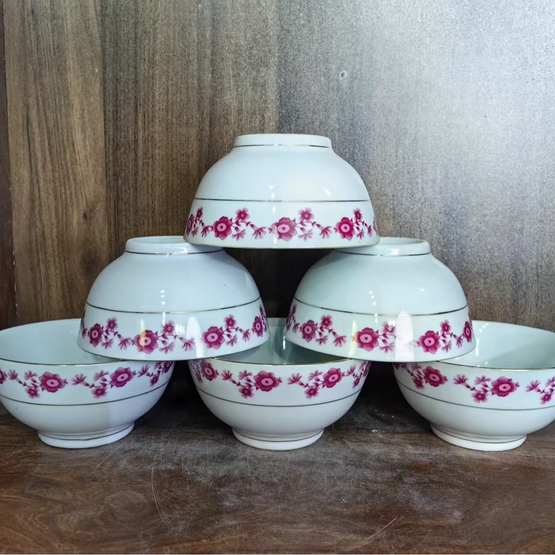 A644景德镇制陶瓷碗五英寸6件