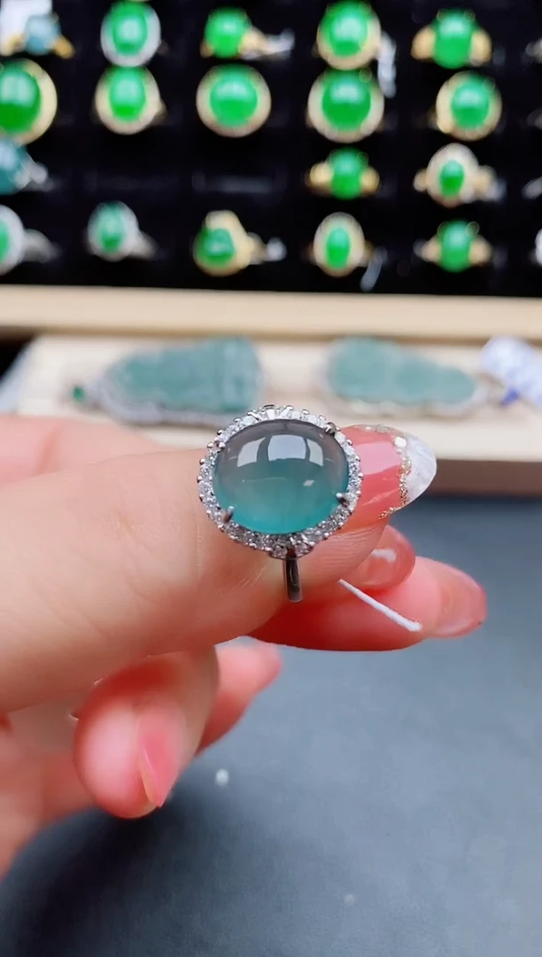 【闪购商品】翡翠戒指银S925镶嵌508050