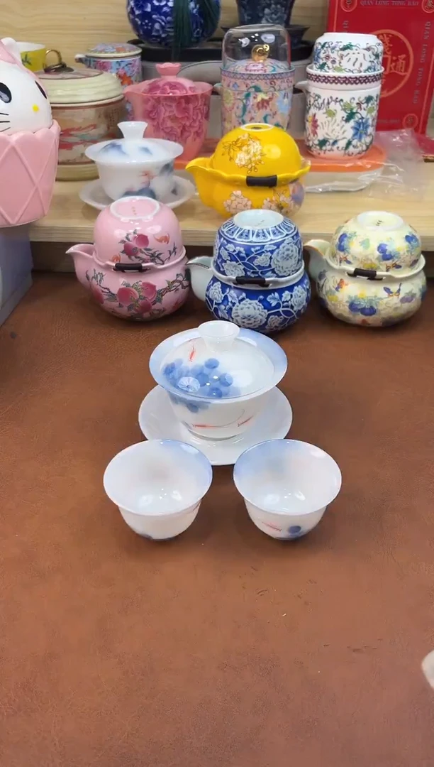 陶陶瓷茶具摆件旅行套组