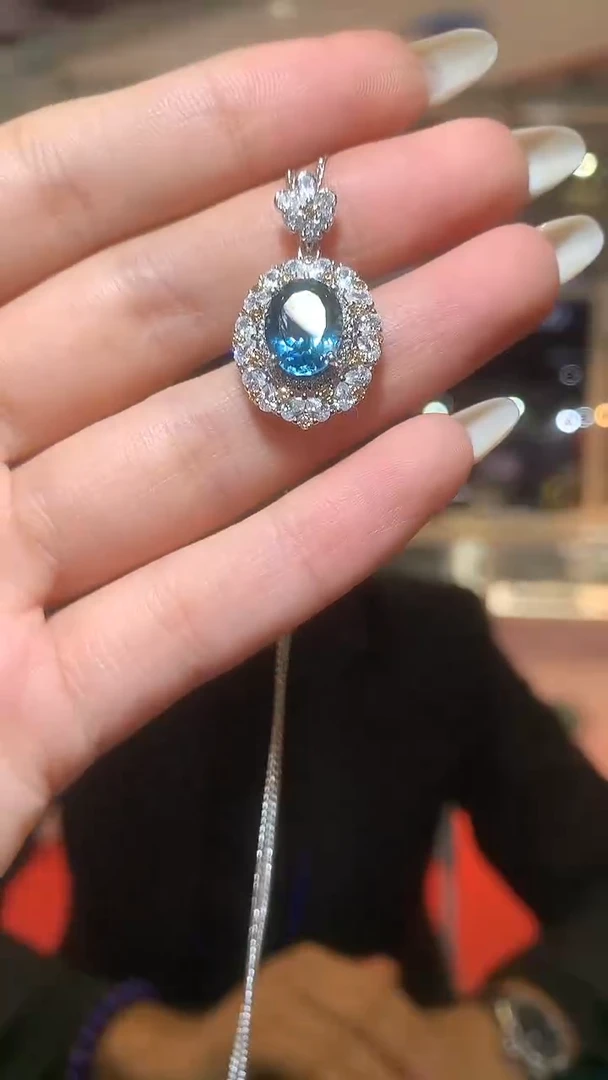 颈饰银S925镶嵌托帕石【宝石世家严选】