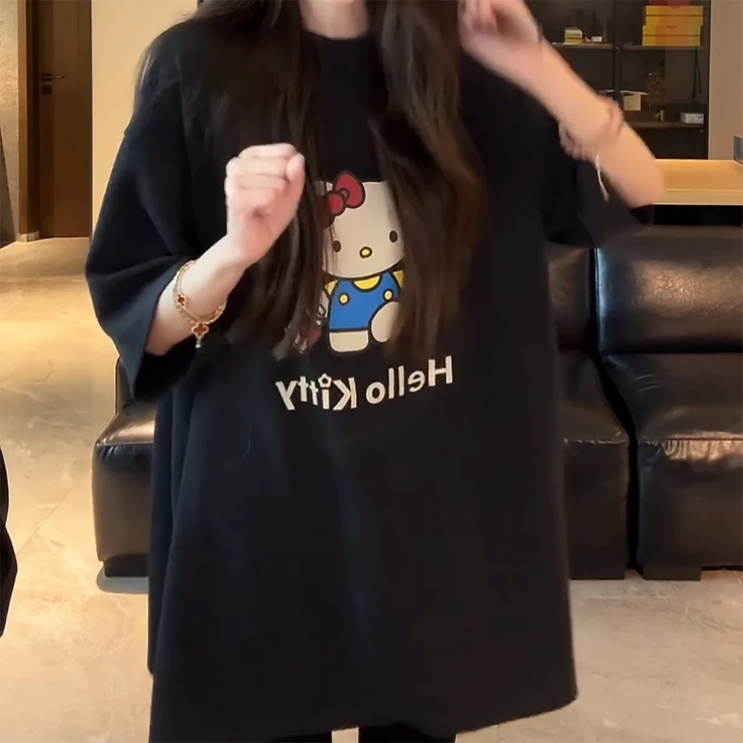 【童趣KT】高质感百搭宽松休闲上衣女 绒绒面料超舒服C6242