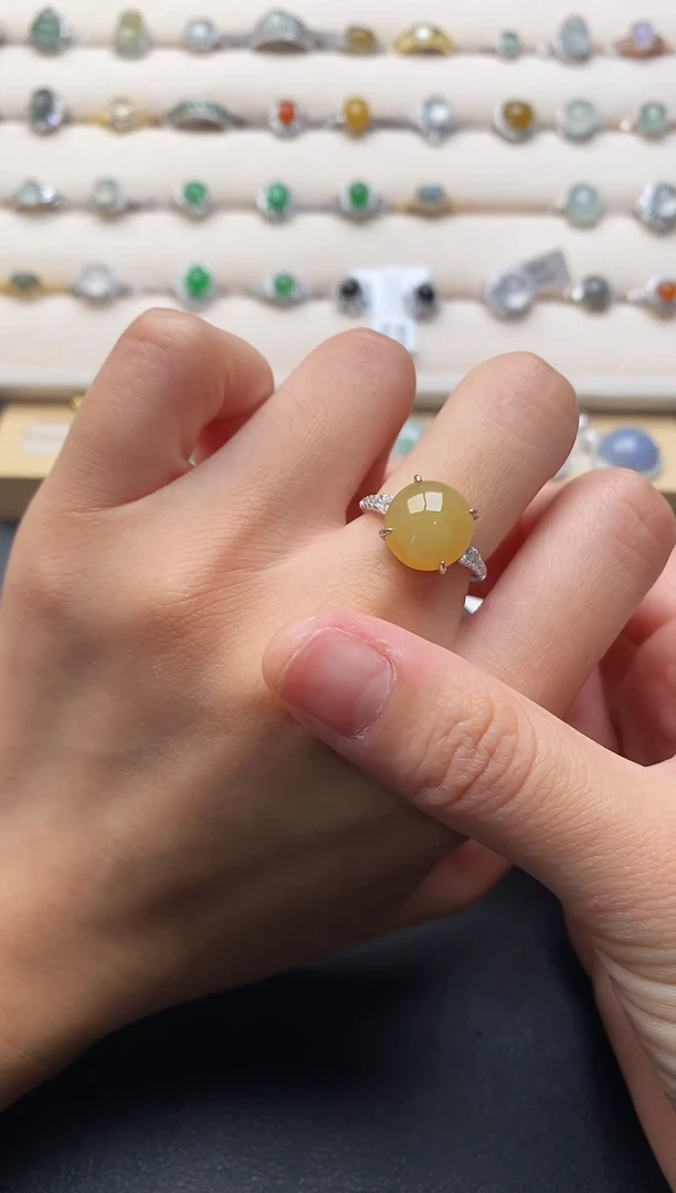 银S925镶嵌戒指翡翠1111111+7