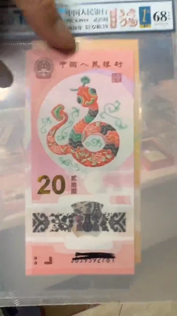 塑料超**我蛇年纪念钞单张不挑号随机发