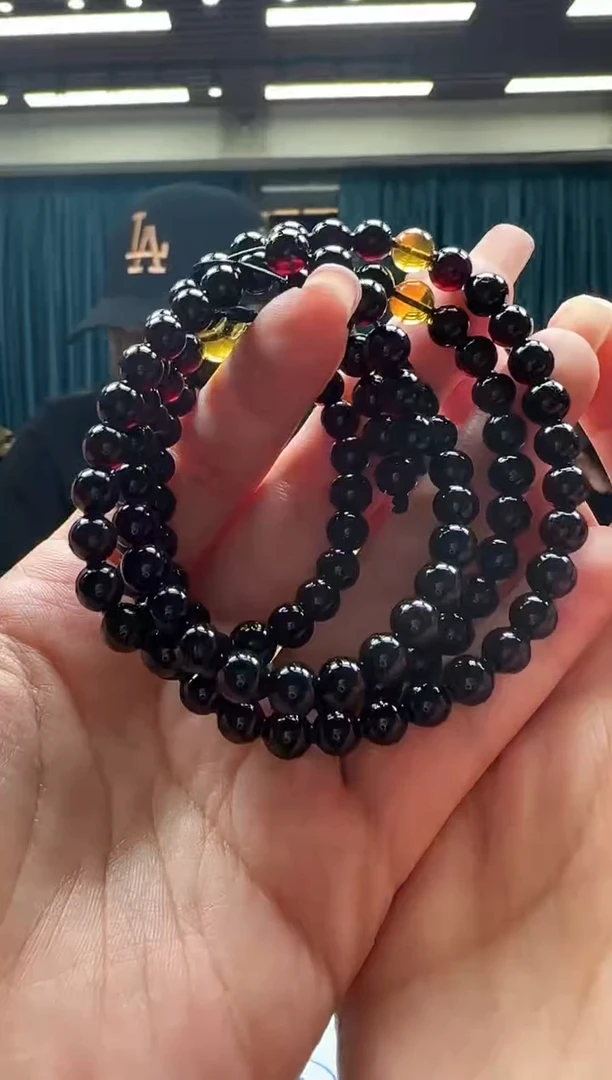 琥珀颈饰未镶嵌泳JJD1125032多样性发一