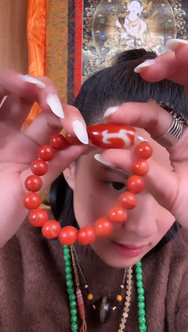 铁合金花岗石藏式风格珠串