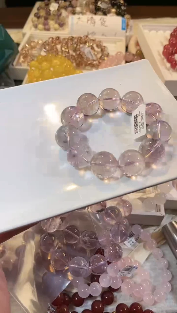 合成欧泊未镶嵌手串多样性发一Q45紫水20mm