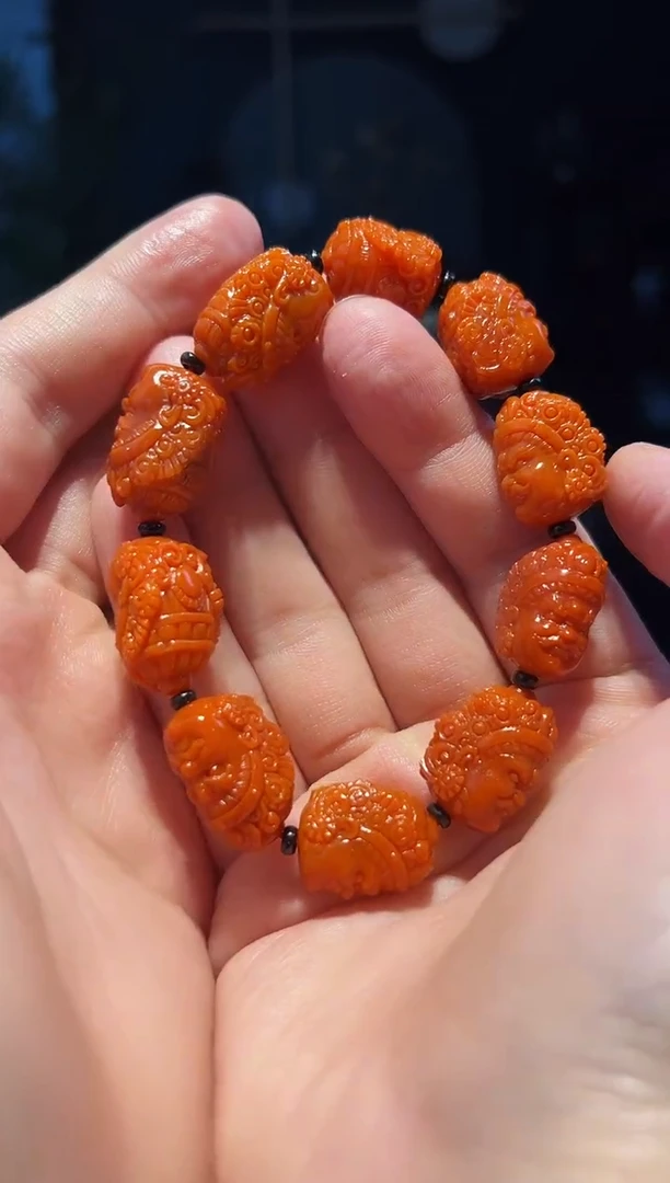 【闪购商品】南红玛瑙手串未镶嵌手串（柿1000）