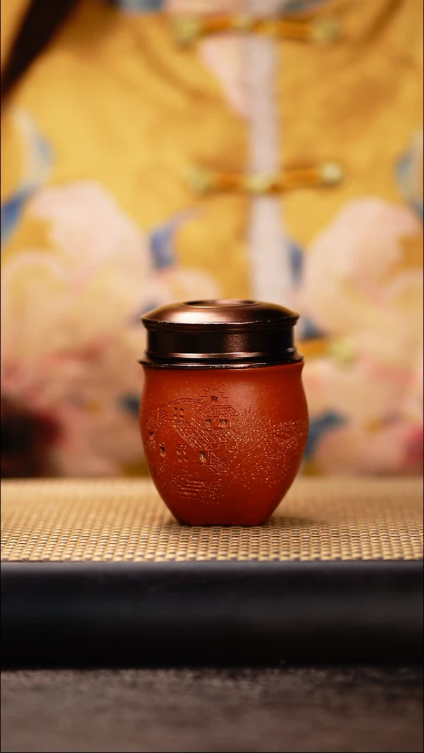 6小鱼降坡泥茶叶罐