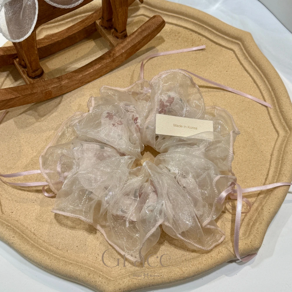 「碎花系列-谭中月」韩国25春夏发绳发圈肠圈丸子头