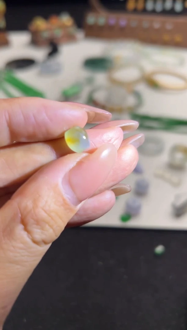 【闪购商品】定制翡翠未镶嵌桂花蛋面珠360+36-zgq178