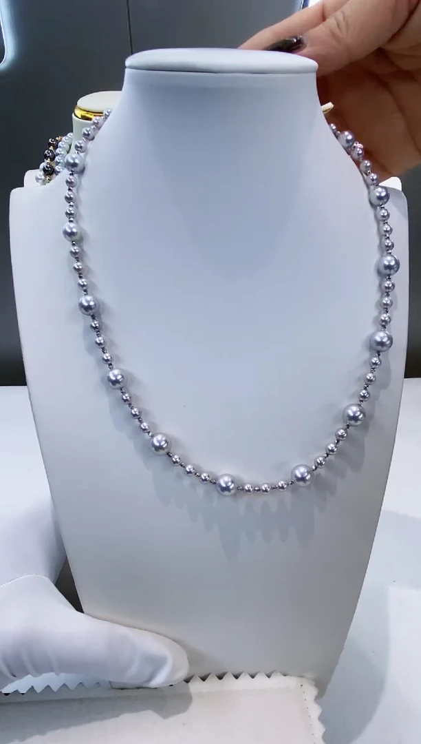 项链18K金镶嵌海水珍珠Y海水设计款项链