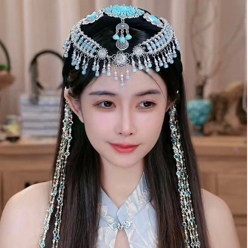 【婉清】原创设计轻奢高定重工时尚百搭发箍超仙民族风手工流苏发饰