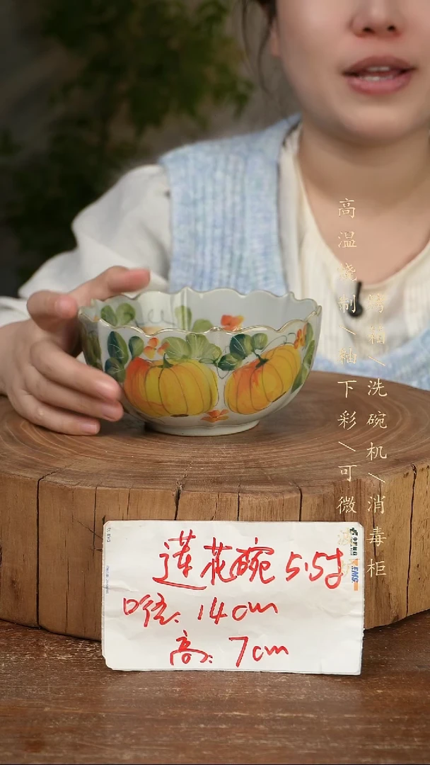 碗瓷景德镇手工手绘高温瓷釉下彩