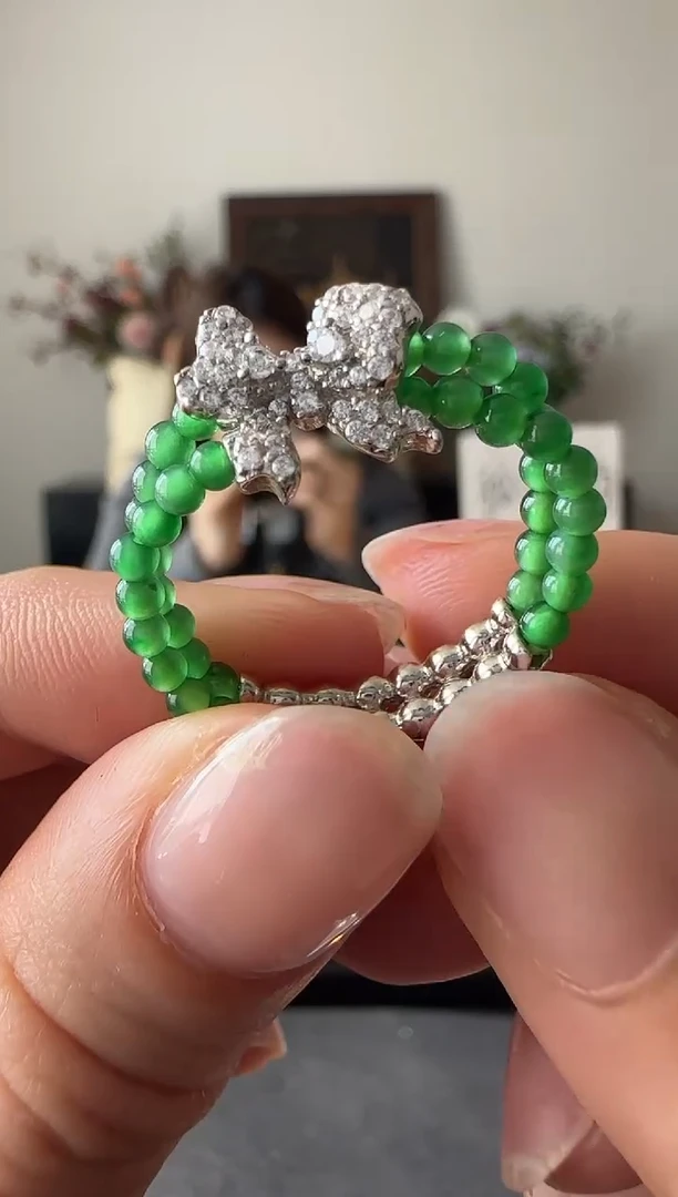 【闪购商品】翡翠戒指银S925镶嵌银镶