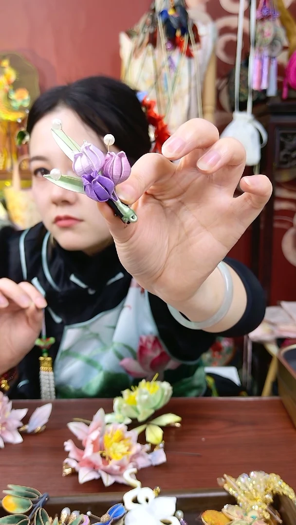 纯铜合金琉璃非遗首饰好美