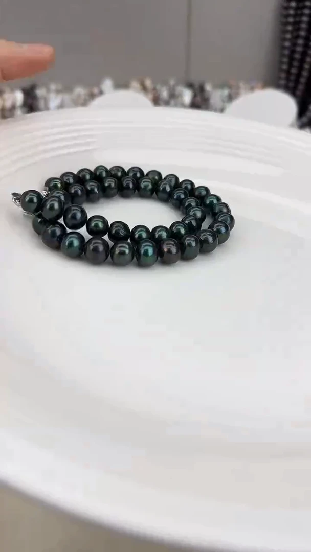 项链银S925镶嵌淡水珍珠1