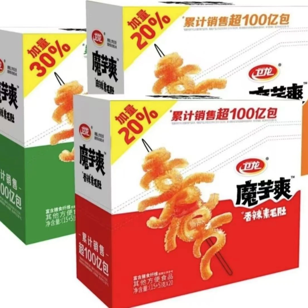 卫龙魔芋爽卫龙魔芋爽素毛肚辣条追剧夜宵网红休闲解馋小零食