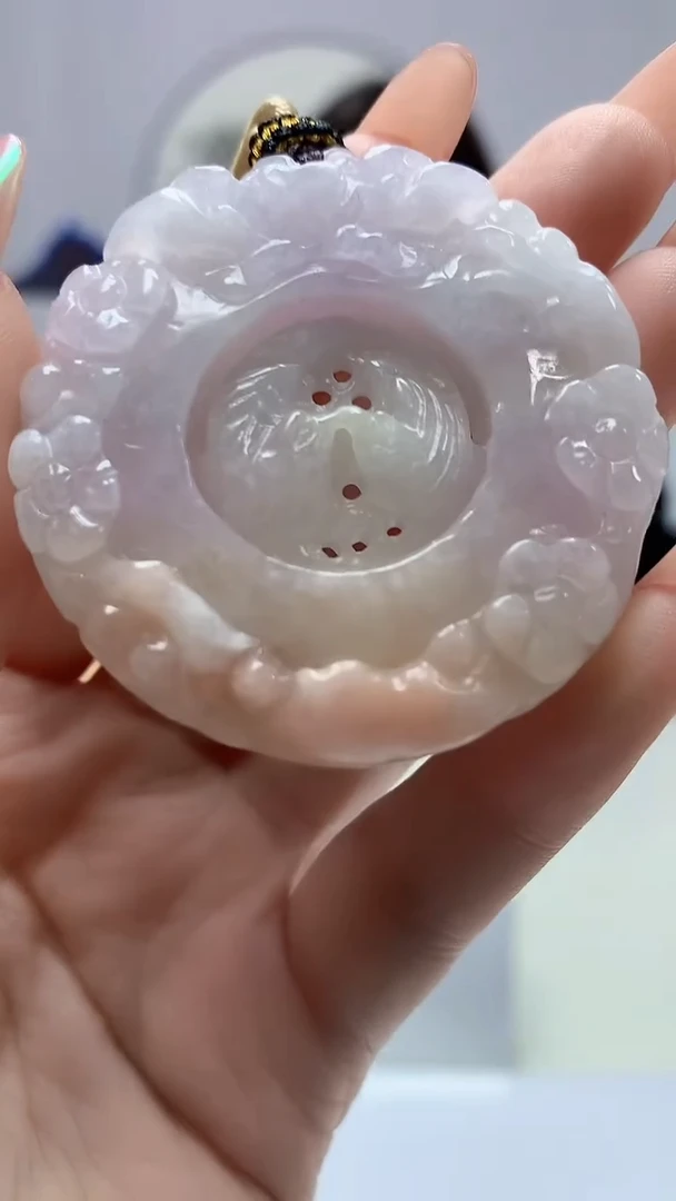 【闪购商品】定制翡翠未镶嵌4829DD-毛货挂件484