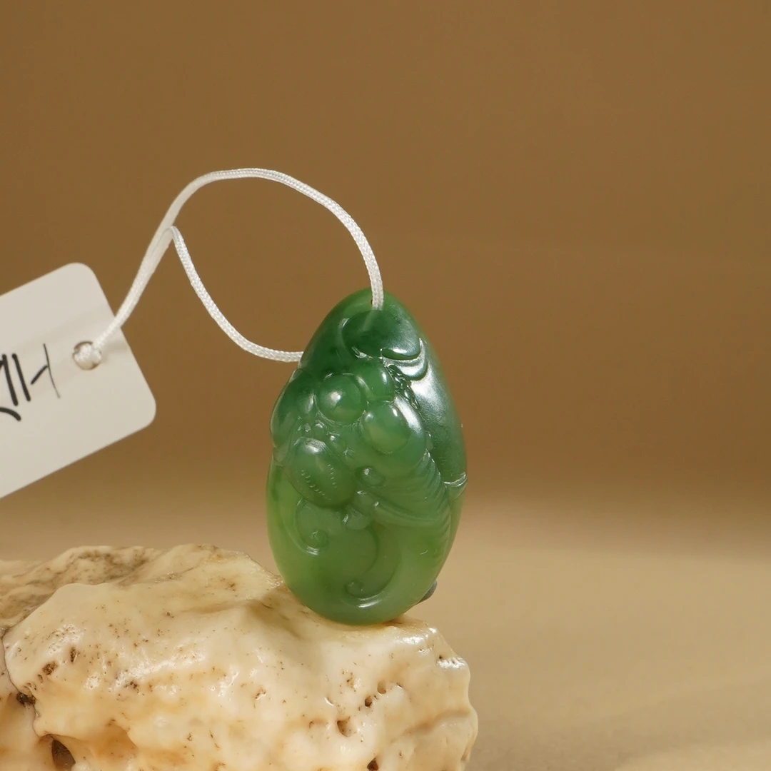 HD40046和田玉碧玉吊坠