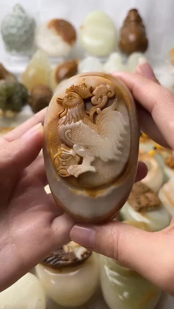 石材古青石棉纹正常不退换鸡