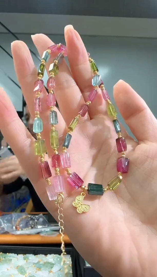 【闪购商品】碧玺手链银S925镶嵌250219107