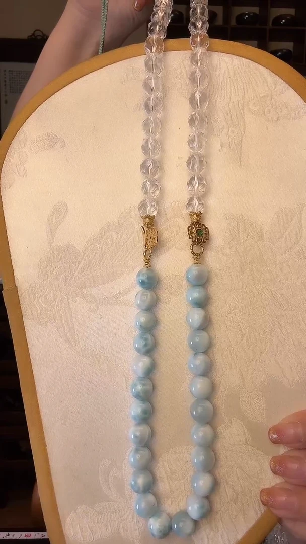 针钠钙石（海纹石）未镶嵌颈饰国风